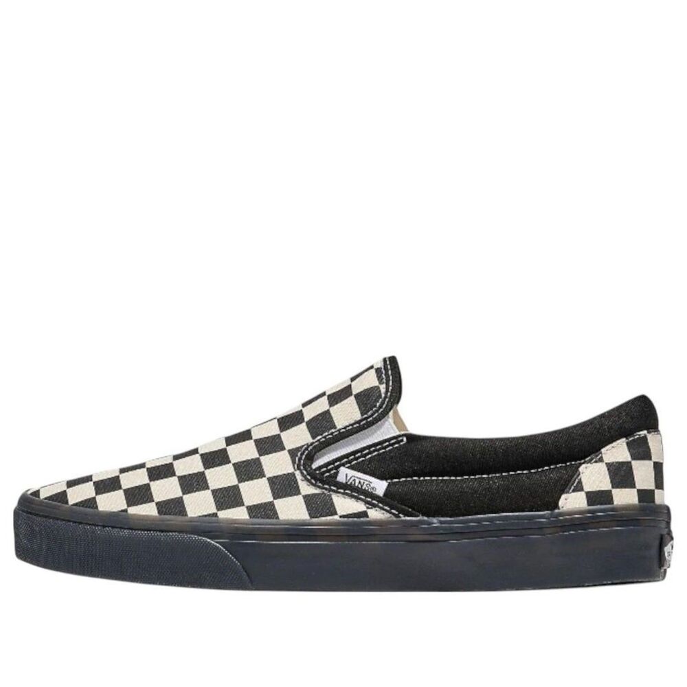 Vans Classic Slip-On Checkerboard Black White VN000D5PYB2 Men's Size 12
